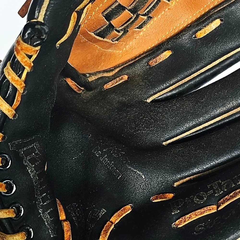 Youth Franklin Pro-Tamer 4601 Baseball Glove‎ Black Tan Leather Basket Web RHT - Picture 2 of 10
